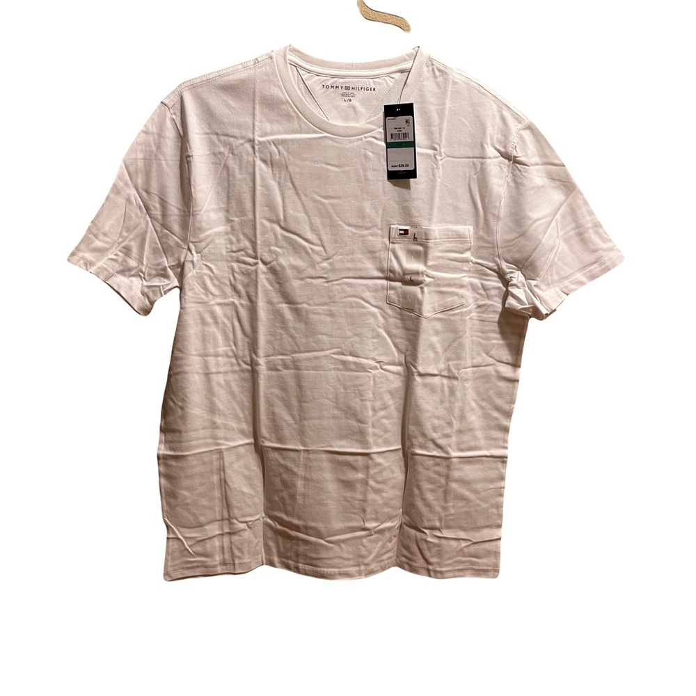 Tommy Hilfiger two pack men’s new white crew neck short sleeve tee shirt.